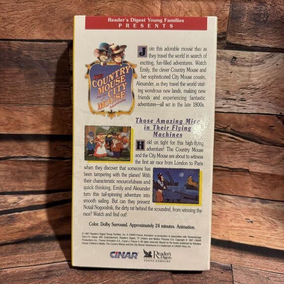 Country Mouse and City Mouse Adventures VHS Lot Those Amazing Mice Strauss Maus - Picture 3 of 9